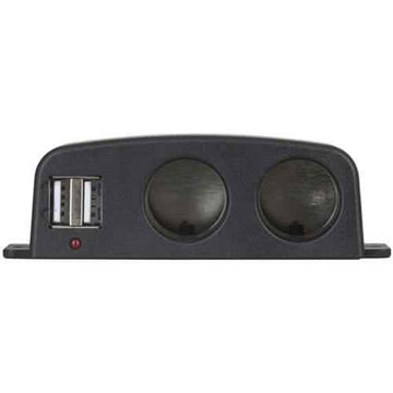 2-Way Splitter Cigarette Adaptor with USB Ports (12V)