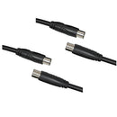 TV Coaxial Plug to Socket Cable (Black)-2