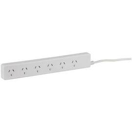 6-Way Mains Powerboard White (240V) - 0