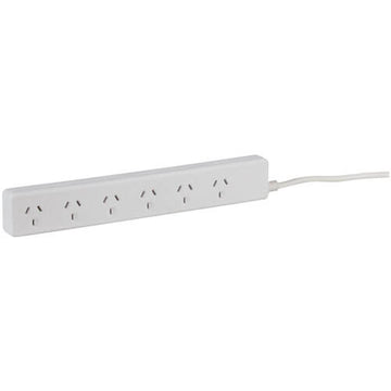 6-Way Mains Powerboard White (240V) - 0