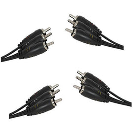 3 RCA Plugs to Plugs Audio Visual Connecting Cable - 0