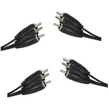 3 RCA Plugs to Plugs Audio Visual Connecting Cable - 0