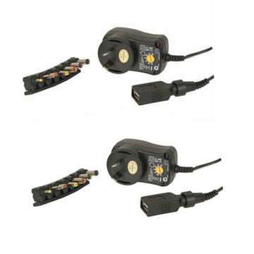Mains Power Adaptor with 7 Plugs and USB (3-12VDC) - 0