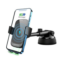Powertech Wireless Charging Car Phone Mount (15W) - 0