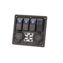 Illuminated Switch Panel With USB & Battery Plugs-2