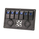 Illuminated Switch Panel With USB & Battery Plugs-5