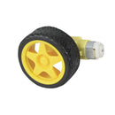 DC Geared Motor with Rubber Wheel-1
