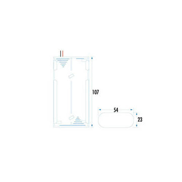 Two Rows End to End Battery Holder (4xC) - 0