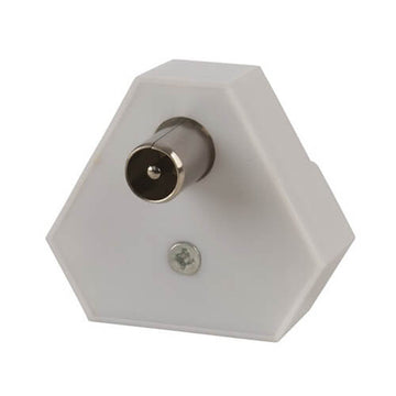 Plastic 2-Way Indoor Splitter (White) - 0
