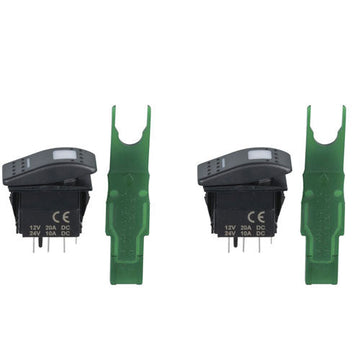 SPDT Dual Rocker Switch with Labels and Cover - 0