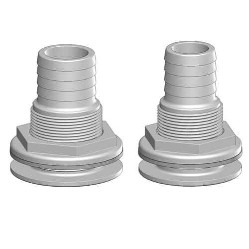 Polymer Threaded Skin Fitting with Barbed Tail