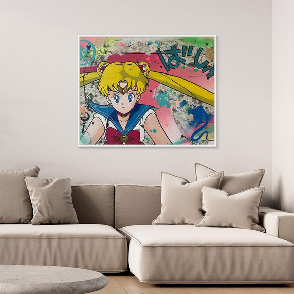 Sailor Moon impression sur toile de l'œuvre originale de Vincent STREIFF