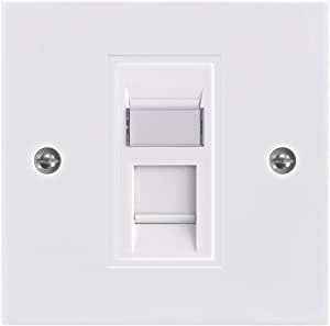 Ecost VCE Network Sockets Cat6 Surface-Mounted Flush-Mounted with LSA Module 2 Sets