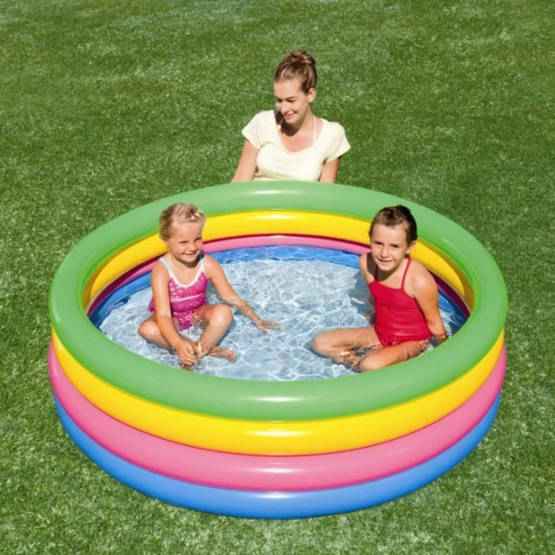 Pataugeoire de piscine couleurs arc-en-ciel 1 57 46 cm BESTWAY