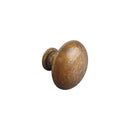 Bouton de meuble BOULE, finition laiton rouille