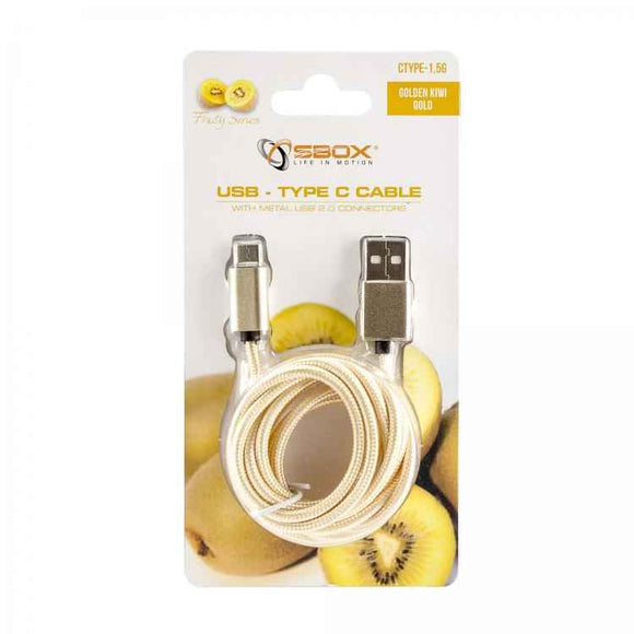 Sbox USB-TYPEC-15G USB->Type C M/M 1.5m Fruity Gold