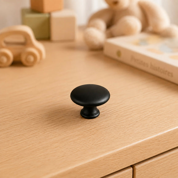Bouton de meuble CONVEXE, Finition zamak noir