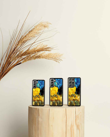 Coque iKins pour Samsung Galaxy S21+ Café Terrasse Noir