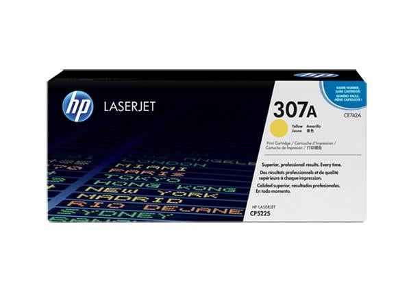 Cartouche de toner jaune HP LaserJet CE742A d'origine, capacité standard de 7 300 pages, 1 paquet
