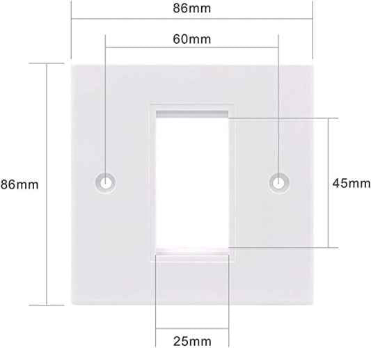 Ecost VCE Network Sockets Cat6 Surface-Mounted Flush-Mounted with LSA Module 2 Sets
