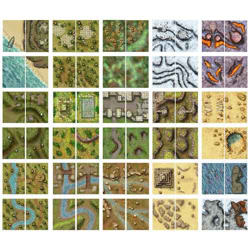 Giant Book of Battle Mats: Wilds Wrecks and Ruins