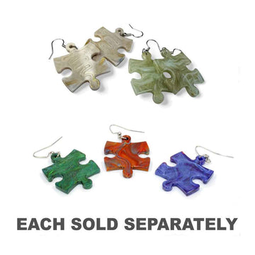 Chessex Earrings Puzzle Piece Pair (1pc Random Color)