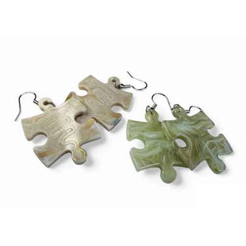 Chessex Earrings Puzzle Piece Pair (1pc Random Color)