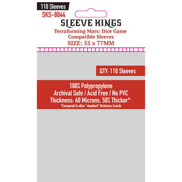 Sleeve Kings Terraforming Mars: Dice Game" Compatible Sleeves