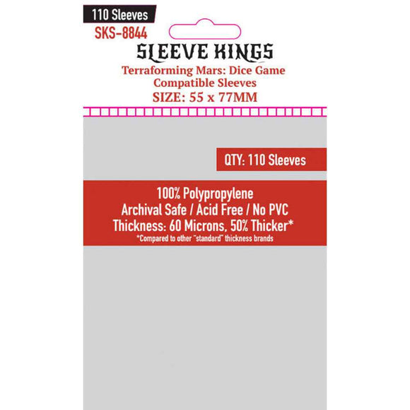 Sleeve Kings Terraforming Mars: Dice Game" Compatible Sleeves