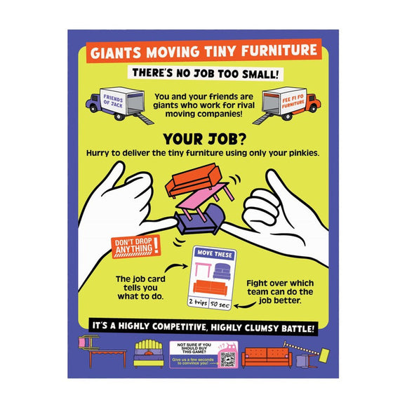 Giants Moving Tiny Furniture Party Game
