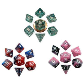 MDG Mini Poly Dice Set (w/ White No.)