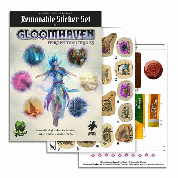 Ensemble d'Autocollants Amovibles Gloomhaven Forgotten Circles