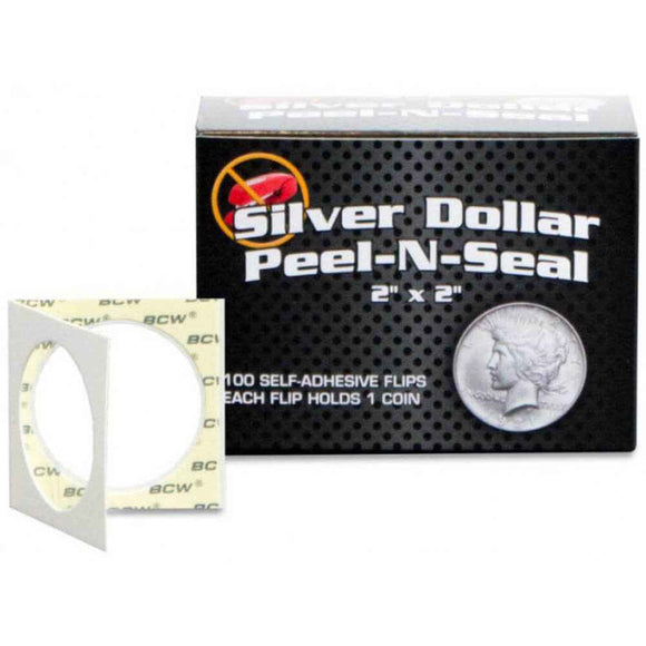 BCW Peel n Seal Paper Flips Adhesive (2"x 2")