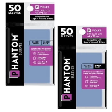 Violet Phantom Sleeves 50pcs (49x93mm) - 0