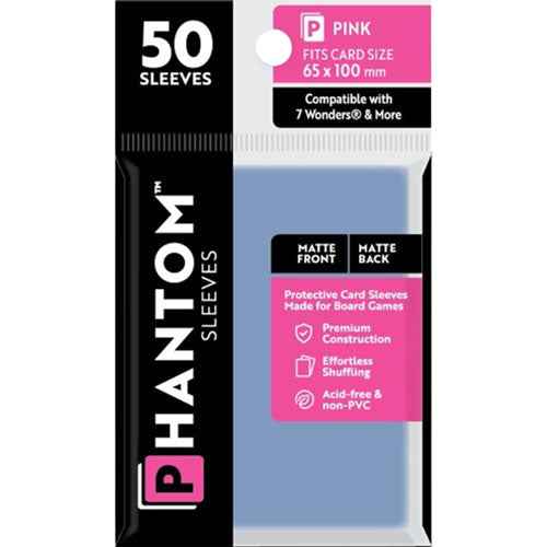 Pink Phantom Sleeves 50pcs (65x100mm)