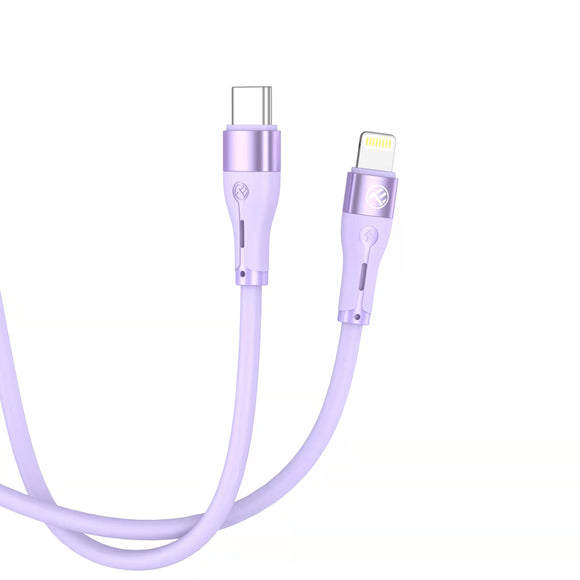 Câble Tellur Silicone Type-C vers Lightning PD30W 1 m Violet