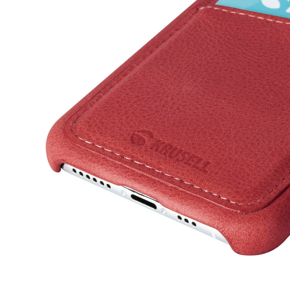 Étui krusell sunne cardcover pour iphone 11 pro max rouge vintage 61795