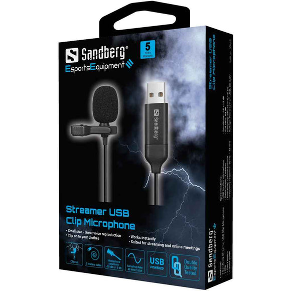 Sandberg 126-40 Streamer USB Clip Microphone