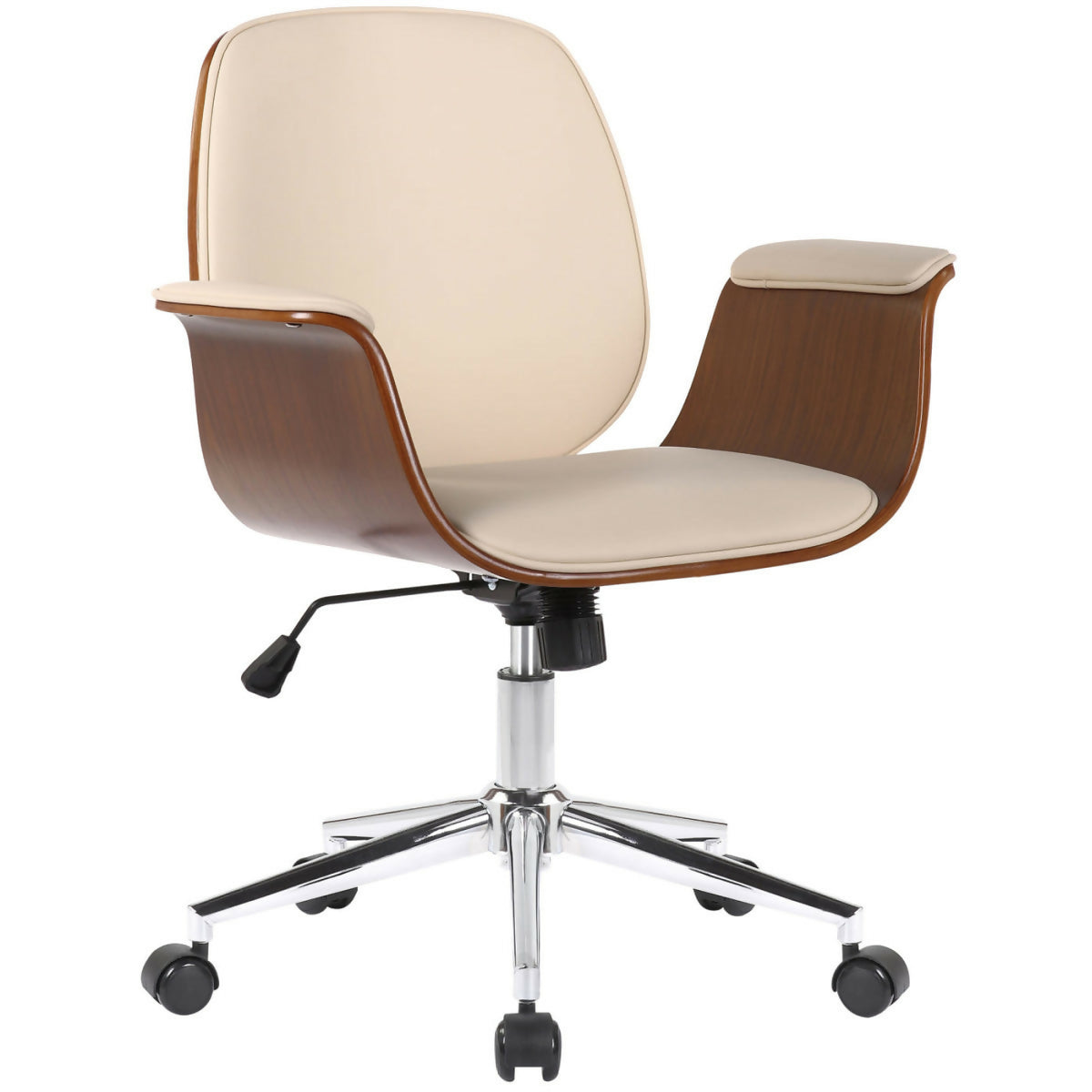 Kemberg office chair - Walnut - Cream
