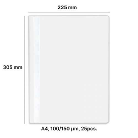 Dossier de rapport de classe AD 100/150 Blanc, 25 pièces/paquet.