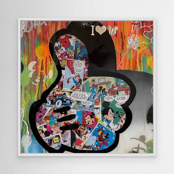 Main de Mickey - impression sur toile de l'œuvre originale