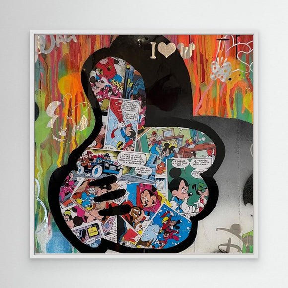 Main de Mickey - impression sur toile de l'œuvre originale de Vincent STREIFF