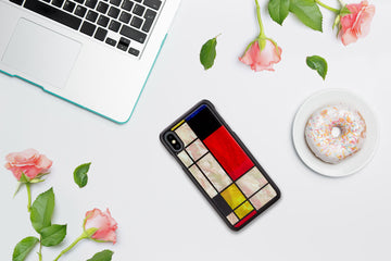 Coque iKins pour iPhone XS Max Mondrian noir