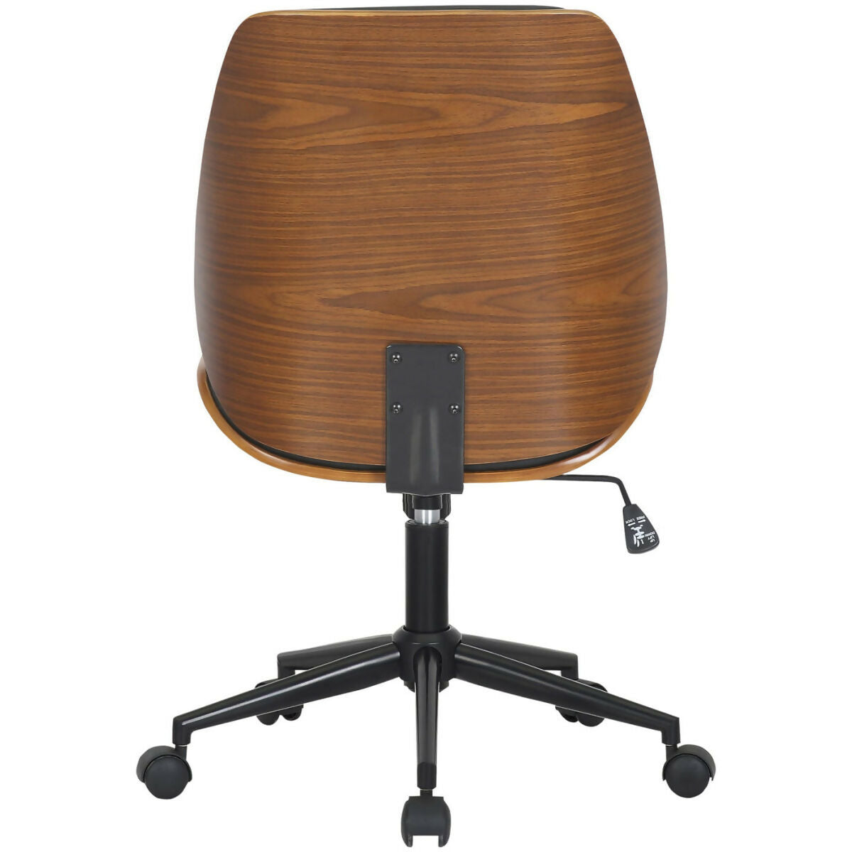 Mitch office chair - Walnut - Black (black foot)