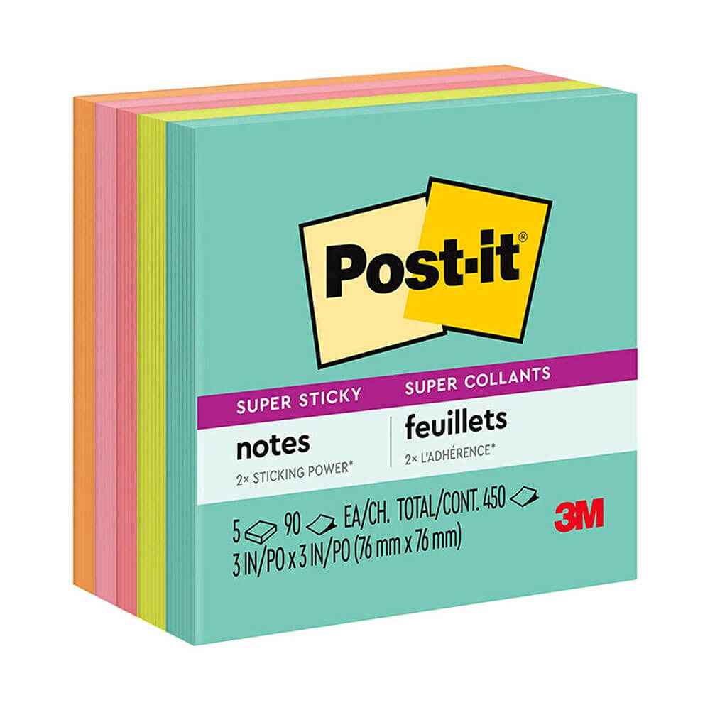 Post-it Super Sticky Notes 76x76mm (5pk) - His Gifts ...