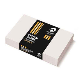 Olympic System Cards Plain White (100pk)