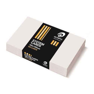 Olympic System Cards Plain White (100pk)