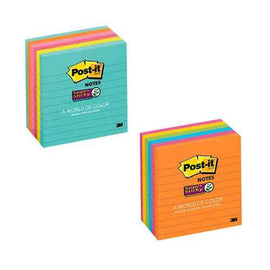Post-It Lined Super Sticky Notes 6pk