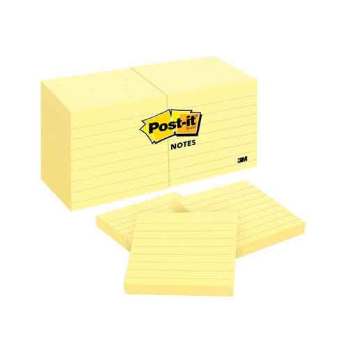 Post- It Notes Lined Yellow (12pk) - His Gifts | clicktofournisseur.com