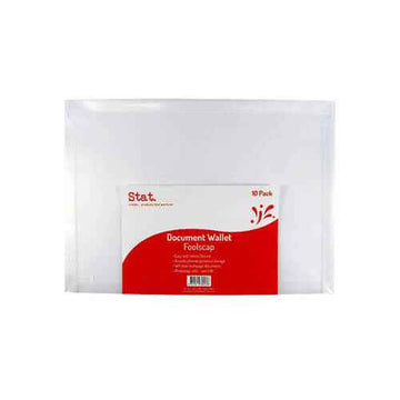 Stat Document Wallet with Gusset Foolscap 10pk